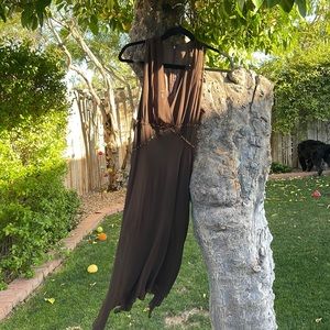 brown donna morgan sequin dress, size 8